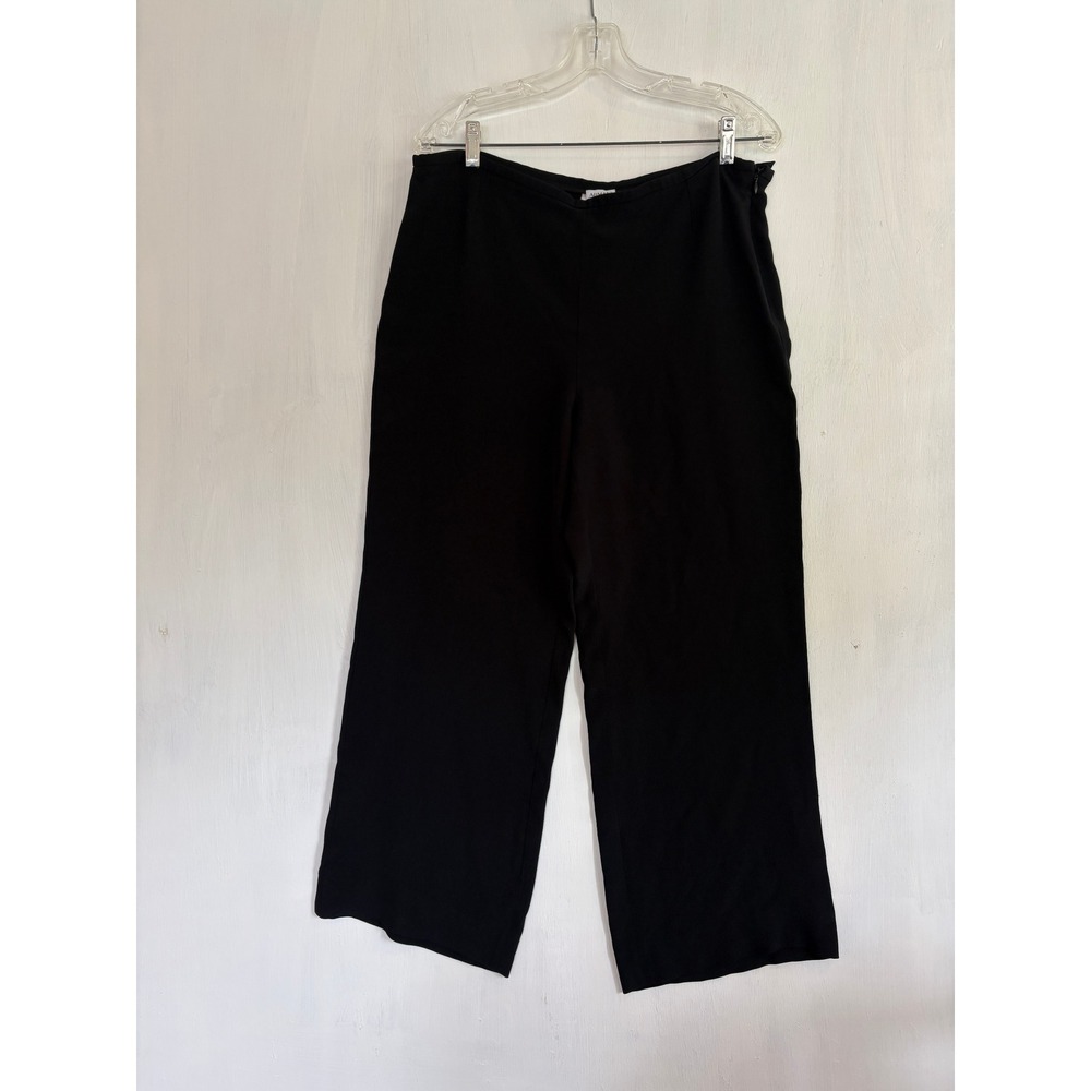Armani Collezioni Black‎ Wide Leg High Rise Trousers Pants Size 14 GMP30T GM001